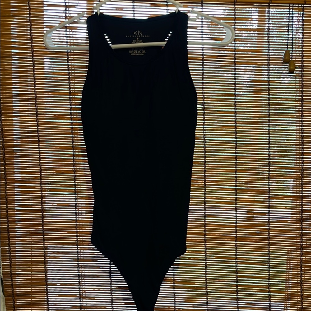 Klassy Network Black Racerback Bodysuit